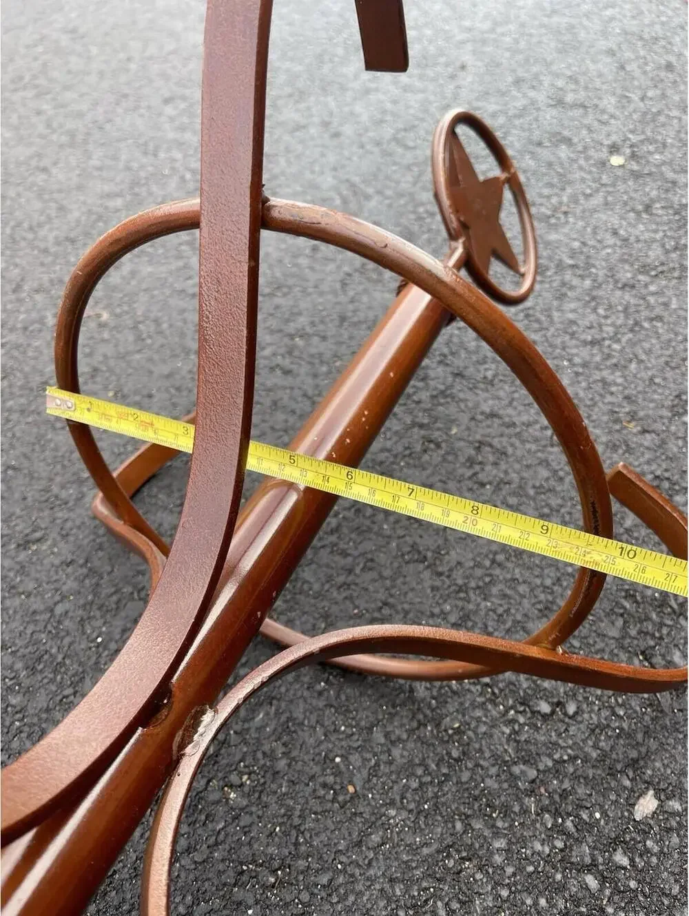 Vintage Iron Coat Rack Hat Stand Lone Star Western Texas Style Floor